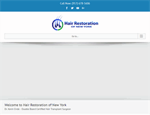 Tablet Screenshot of hairrestorationofnewyork.com